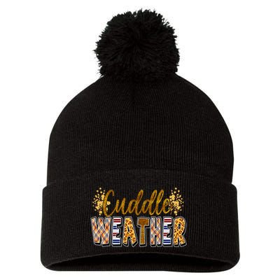 Cuddle Weather Cute Fall Pattern Pom Pom 12in Knit Beanie