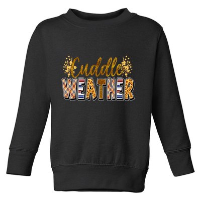 Cuddle Weather Cute Fall Pattern Toddler Sweatshirt