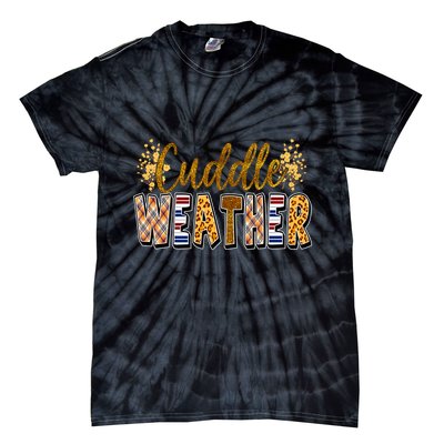 Cuddle Weather Cute Fall Pattern Tie-Dye T-Shirt