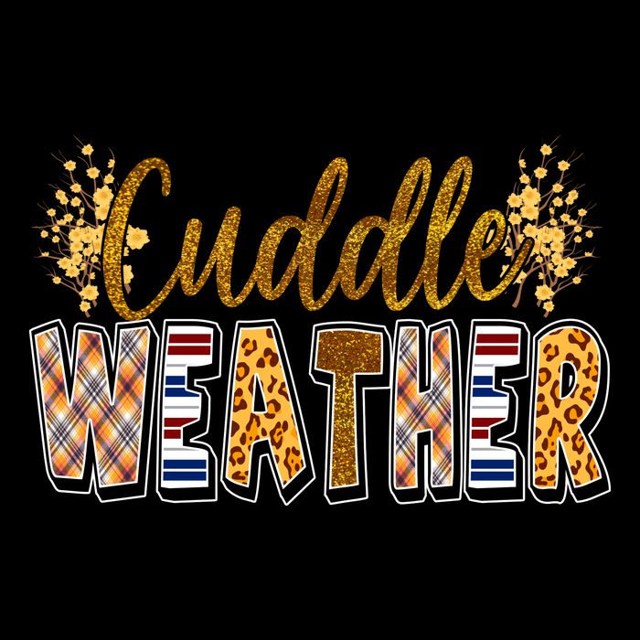 Cuddle Weather Cute Fall Pattern Zip Tote Bag