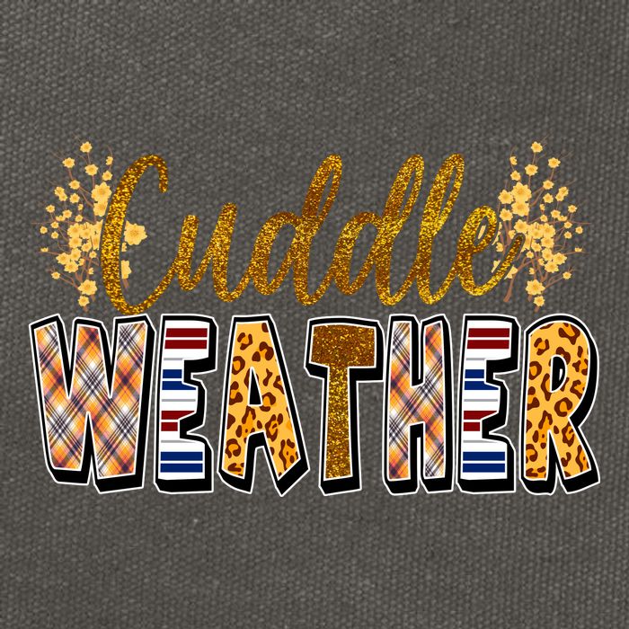 Cuddle Weather Cute Fall Pattern Cotton Canvas Backpack