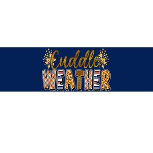 Cuddle Weather Cute Fall Pattern Bumper Sticker