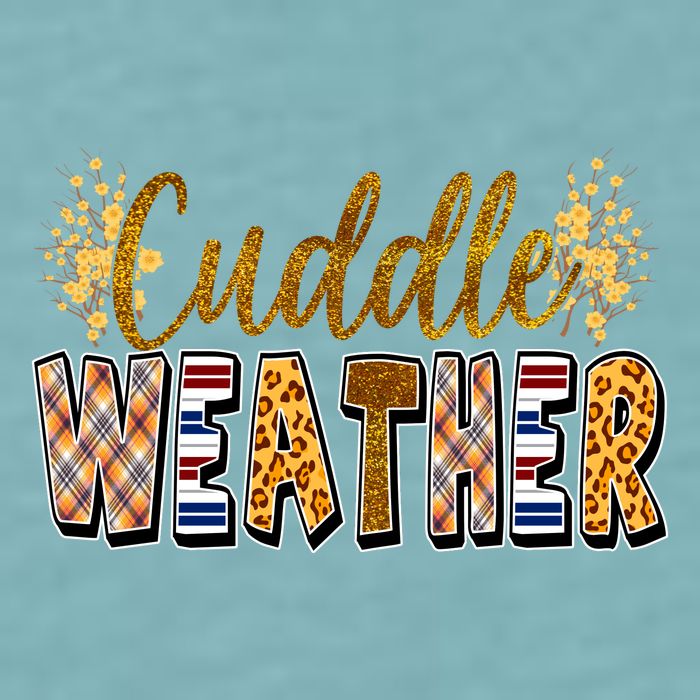 Cuddle Weather Cute Fall Pattern Sueded Cloud Jersey T-Shirt