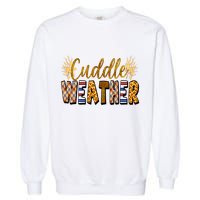Cuddle Weather Cute Fall Pattern Garment-Dyed Sweatshirt