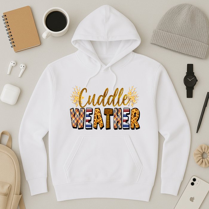 Cuddle Weather Cute Fall Pattern Hoodie