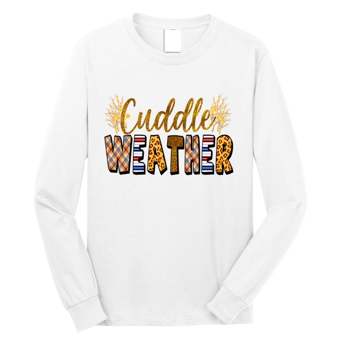 Cuddle Weather Cute Fall Pattern Long Sleeve Shirt