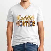 Cuddle Weather Cute Fall Pattern V-Neck T-Shirt