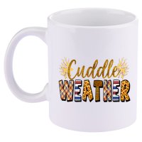 Cuddle Weather Cute Fall Pattern 11oz C Handle Ceramic Mug