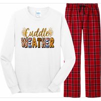 Cuddle Weather Cute Fall Pattern Long Sleeve Pajama Set