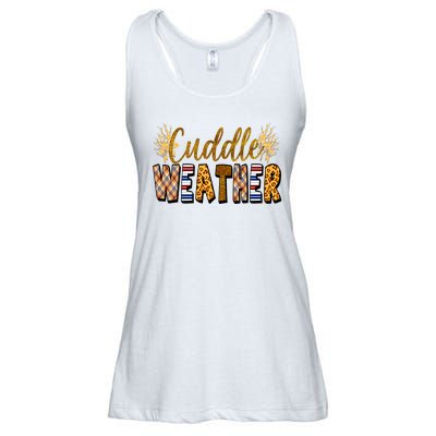 Cuddle Weather Cute Fall Pattern Ladies Essential Flowy Tank