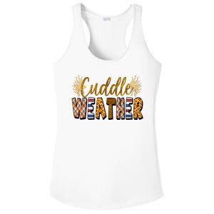 Cuddle Weather Cute Fall Pattern Ladies PosiCharge Competitor Racerback Tank