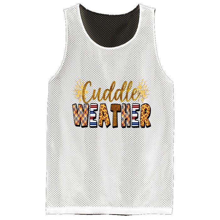 Cuddle Weather Cute Fall Pattern Mesh Reversible Basketball Jersey Tank