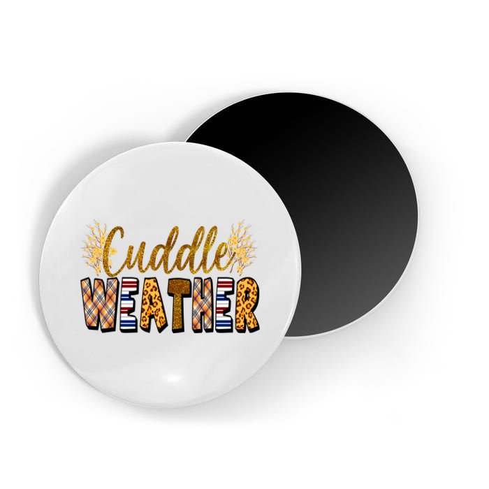 Cuddle Weather Cute Fall Pattern Magnet