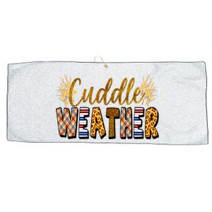 Cuddle Weather Cute Fall Pattern Large Microfiber Waffle Golf Towel