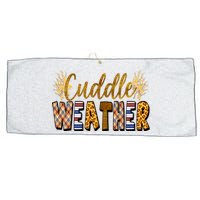 Cuddle Weather Cute Fall Pattern Large Microfiber Waffle Golf Towel