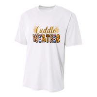 Cuddle Weather Cute Fall Pattern Youth Performance Sprint T-Shirt