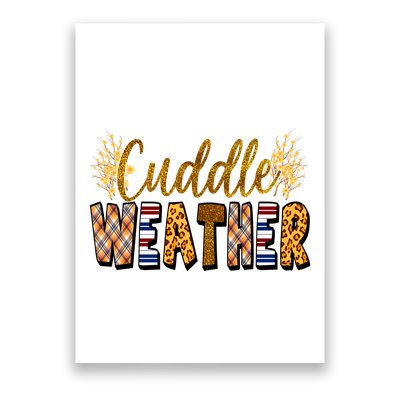 Cuddle Weather Cute Fall Pattern Poster