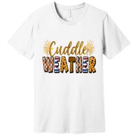 Cuddle Weather Cute Fall Pattern Premium T-Shirt