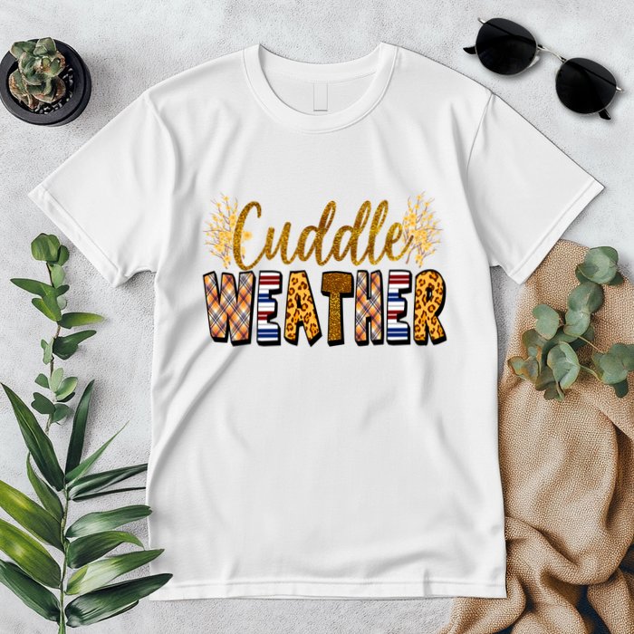 Cuddle Weather Cute Fall Pattern Premium T-Shirt