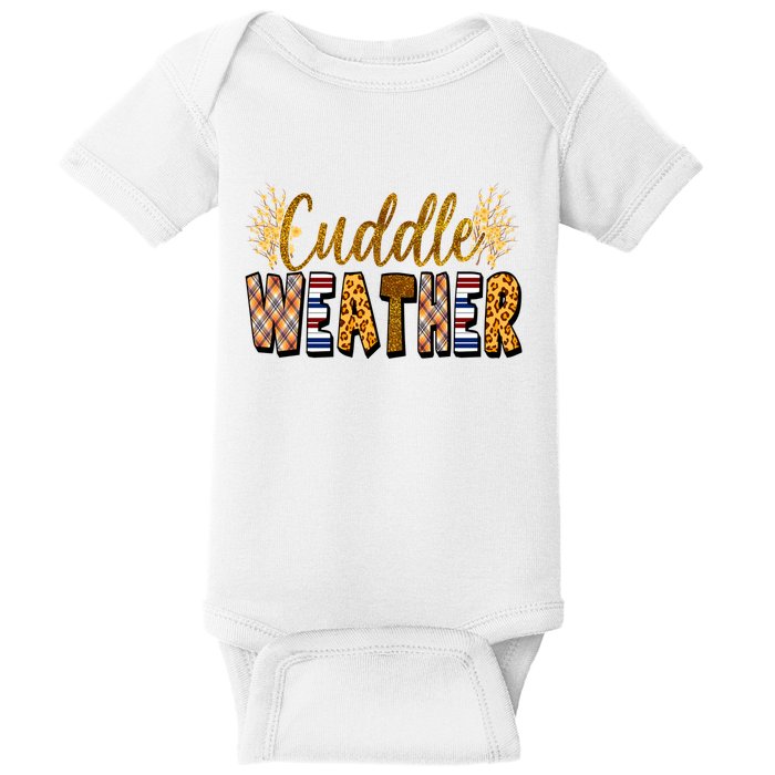 Cuddle Weather Cute Fall Pattern Baby Bodysuit