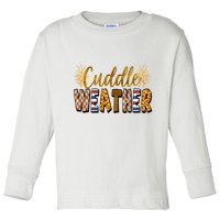 Cuddle Weather Cute Fall Pattern Toddler Long Sleeve Shirt