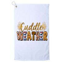 Cuddle Weather Cute Fall Pattern Platinum Collection Golf Towel