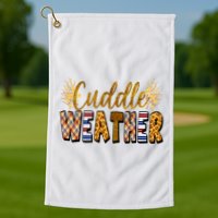 Cuddle Weather Cute Fall Pattern Golf Towel