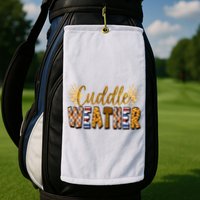 Cuddle Weather Cute Fall Pattern Golf Towel