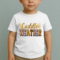 Cuddle Weather Cute Fall Pattern Toddler T-Shirt