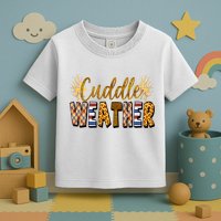 Cuddle Weather Cute Fall Pattern Toddler T-Shirt