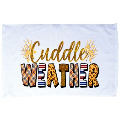 Cuddle Weather Cute Fall Pattern Microfiber Hand Towel