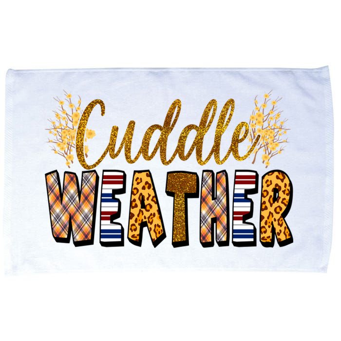 Cuddle Weather Cute Fall Pattern Microfiber Hand Towel