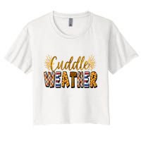 Cuddle Weather Cute Fall Pattern Crop Top