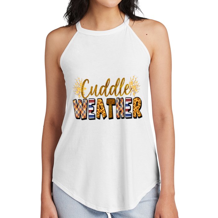 Cuddle Weather Cute Fall Pattern Women's Perfect Tri Rocker Tank