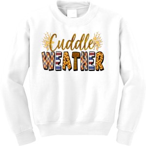 Cuddle Weather Cute Fall Pattern Kids Sweatshirt