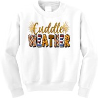 Cuddle Weather Cute Fall Pattern Kids Sweatshirt