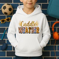 Cuddle Weather Cute Fall Pattern Kids Hoodie