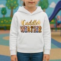 Cuddle Weather Cute Fall Pattern Kids Hoodie