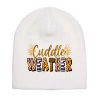 Cuddle Weather Cute Fall Pattern Short Acrylic Beanie