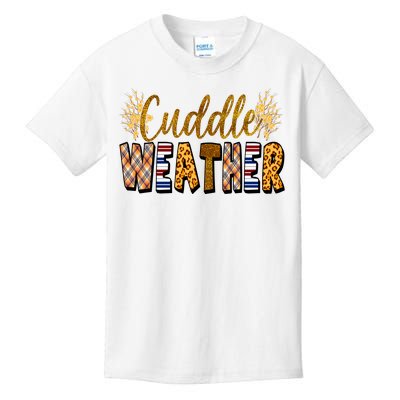 Cuddle Weather Cute Fall Pattern Kids T-Shirt