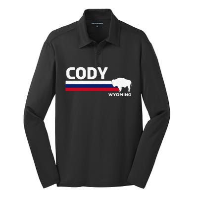 Cody Wyoming Silk Touch Performance Long Sleeve Polo