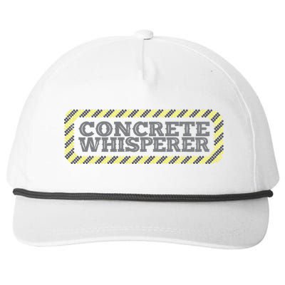 Concrete Whisperer Concrete Finisher Snapback Five-Panel Rope Hat