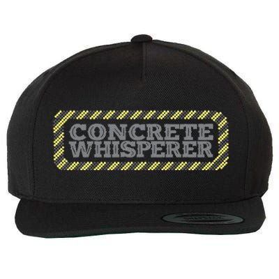 Concrete Whisperer Concrete Finisher Wool Snapback Cap