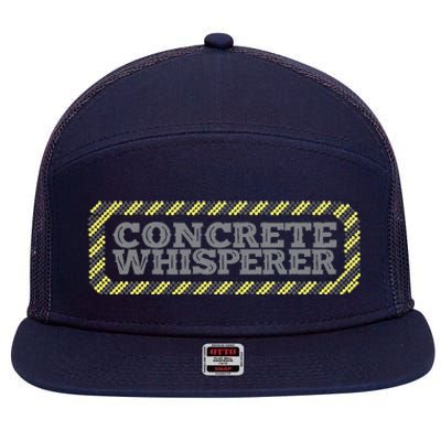 Concrete Whisperer Concrete Finisher 7 Panel Mesh Trucker Snapback Hat