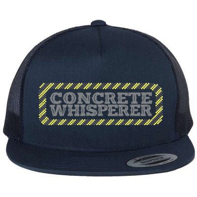 Concrete Whisperer Concrete Finisher Flat Bill Trucker Hat