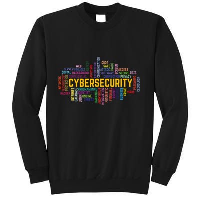 Cybersecurity Word Cloud Cyber Security Gift Cybersecurity Sweatshirt