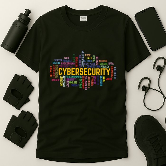 Cybersecurity Word Cloud Cyber Security Gift Cybersecurity T-Shirt