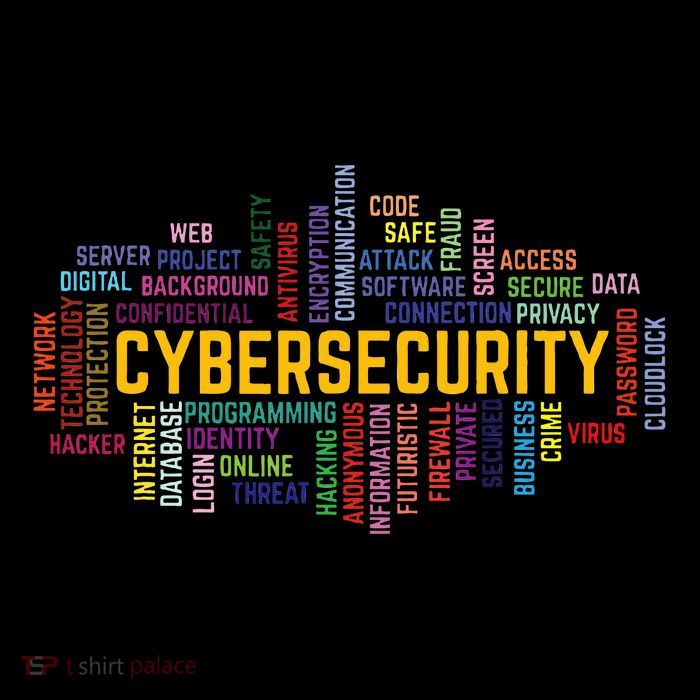 Cybersecurity Word Cloud Cyber Security Gift Cybersecurity T-Shirt
