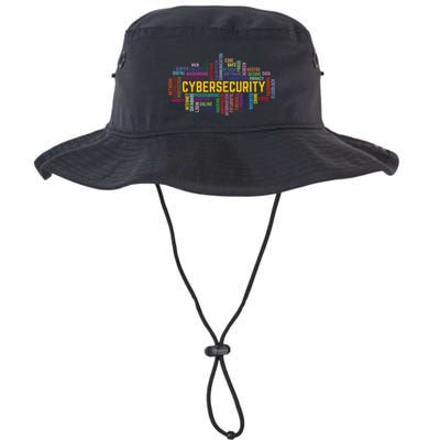 Cybersecurity Word Cloud Cyber Security Gift Cybersecurity Legacy Cool Fit Booney Bucket Hat