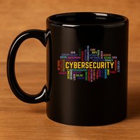 Cybersecurity Word Cloud Cyber Security Gift Cybersecurity 11oz C Handle Ceramic Mug